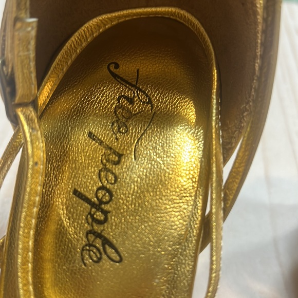 Free People Gold Strap 3-1/2” Heels - Picture 9 of 10